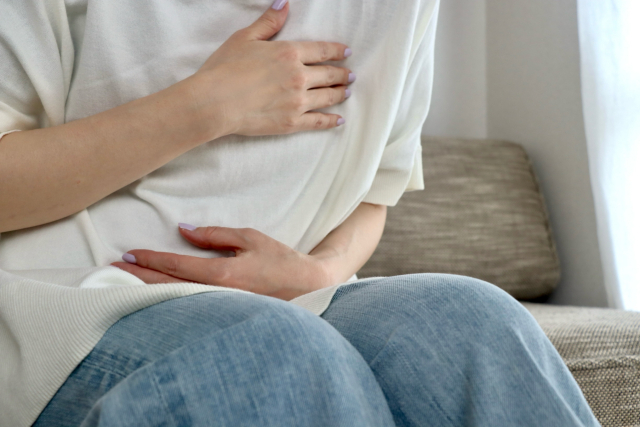 吐き気やお腹の不調、体の重さが気になるときの様子